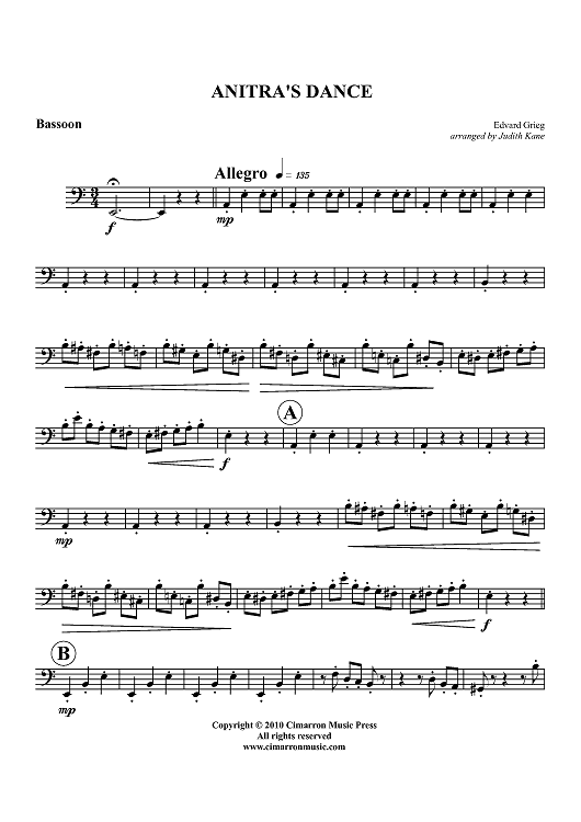 Anitra's Dance - Bassoon