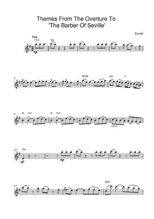 Barber Of Seville Overture