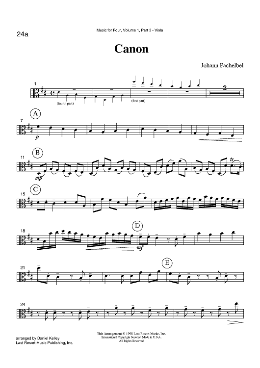 Canon - Part 3 Viola