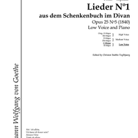 Lieder No. 1 aus dem Schenkenbuch im Divan Op.25 No. 5