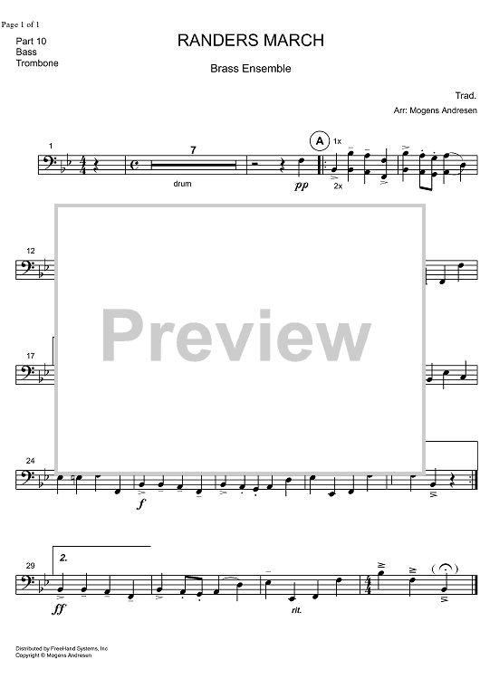 Randers March - Bass Trombone