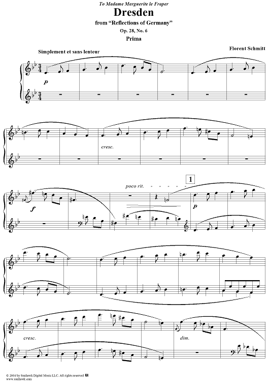 Dresden, from "Reflections of Germany", Op. 28