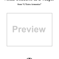 Violin Concerto in D Major    - from "L'Estro Armonico" - Op. 3/9  (RV230) - Bass