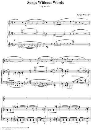 Songs Without Words, Op. 35, No. 1 ''Andante''