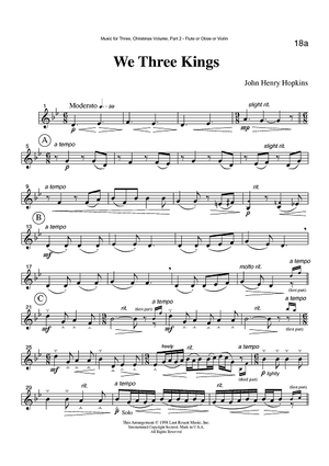 We Three Kings - Part 2 Flute, Oboe or Violin