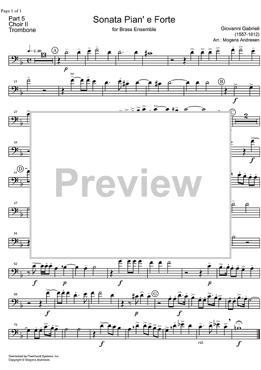 Sonata Pian' e Forte - Trombone 2