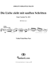 "Die Liebe zieht mit sanften Schritten", Aria, No. 2 from Cantata No. 36/1: "Schwingt freudig euch empor" - Violin