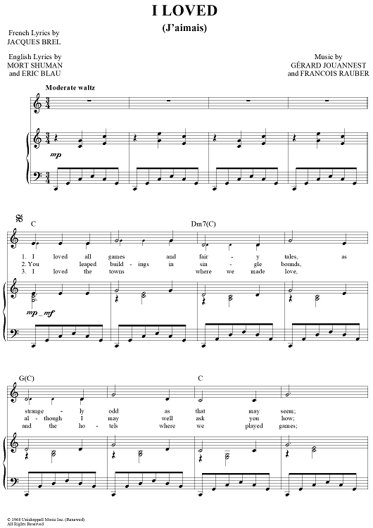 I Loved (J'aimais)