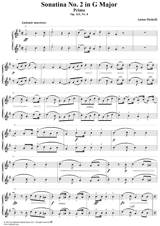 Sonatina No. 2 in G Major, Op. 163, No. 8