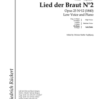 Lied der Braut No. 2 Op.25 No.12