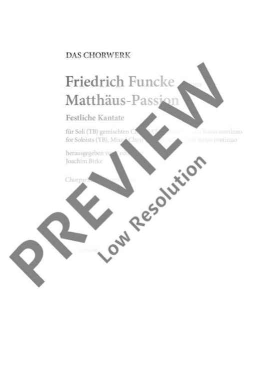St Matthew Passion - Choral Score