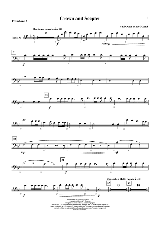 Crown and Scepter - Trombone 2