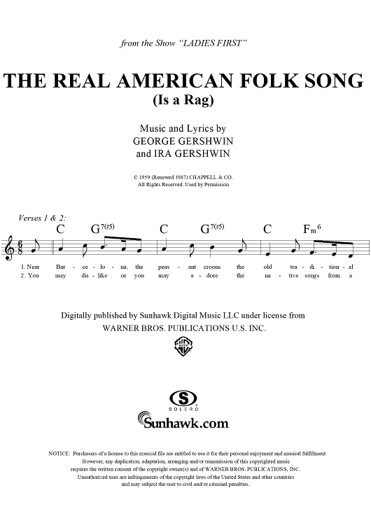 The Real American Folk Song (Is a Rag)