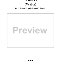 Lyric Pieces (Book 1), no. 2:  Waltz