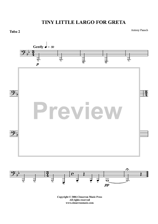 Tiny Little Largo for Greta - Tuba 2