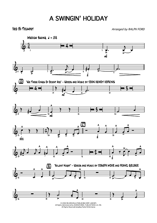 A Swingin' Holiday - B-flat Trumpet 3