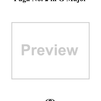 6 Grand Fugues: Fugue No. 2 in G Major
