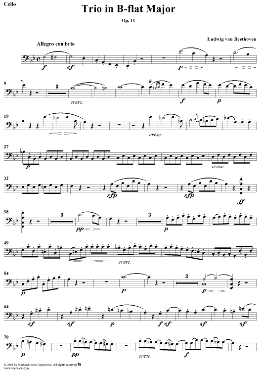 Piano Trio No. 4 - Cello