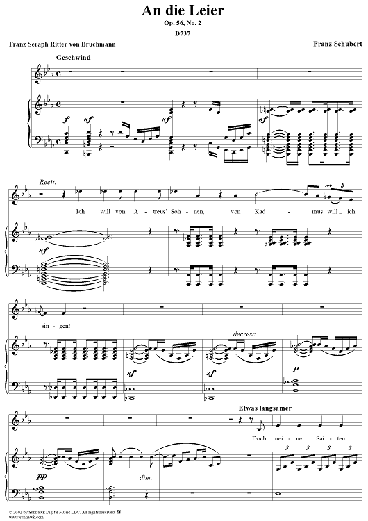 An die Leíer, Op. 56, No. 2, D737