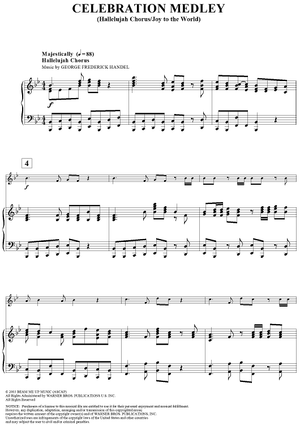 Celebration Medley (Hallelujah Chorus/Joy to the World) - Piano Accompaniment