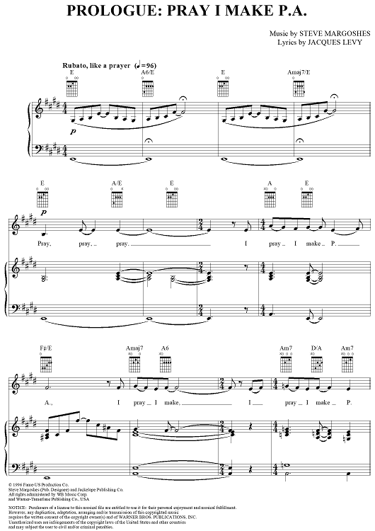 Prologue: Pray I Make P.A.