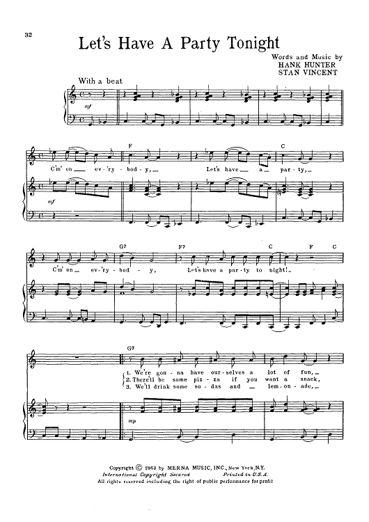 Let's Have A Party Tonight