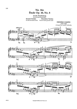 No. 16a - Étude Op. 10, No. 8 (Second Version)
