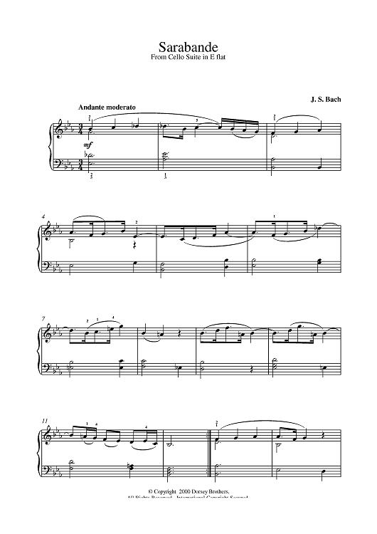 Sarabande From French Suite No.1