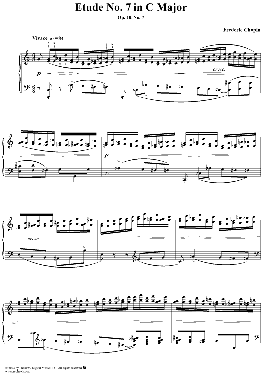 Etude Op. 10, No. 7 in C Major