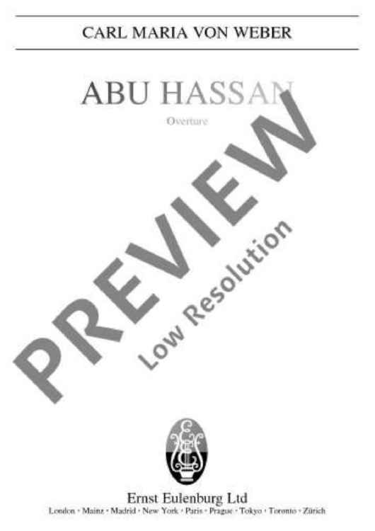 Abu Hassan - Full Score