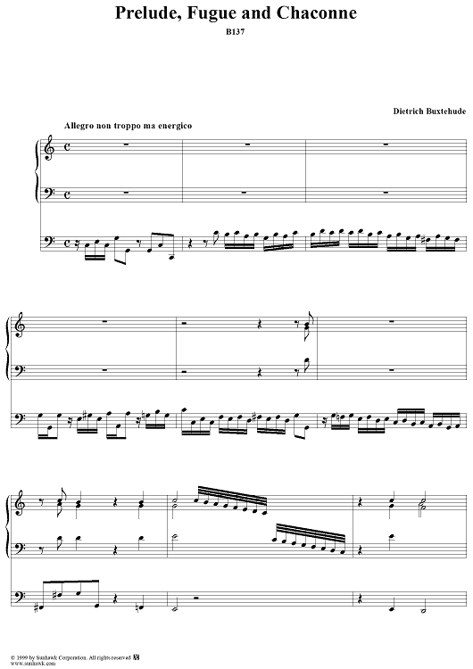 Prelude, Fugue and Chaconne, B137