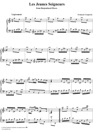 Harpsichord Pieces, Book 4, Suite 24, No.2:  Les jeunes seigneurs