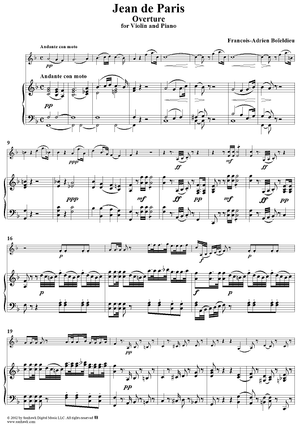 Jean de Paris - Piano Score