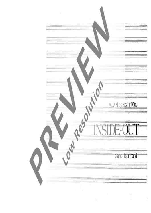 Inside Out - Piano Score