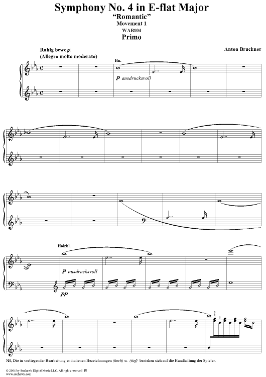 Symphony No. 4 in E-flat Major (Romantic), Movt. 1