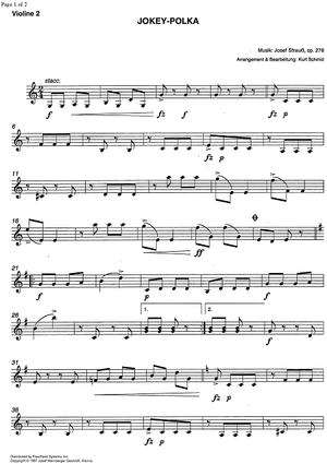 Jokey Polka Op.278 - Violin 2