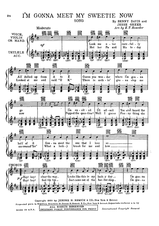 I'm Gonna Meet My Sweetie Now