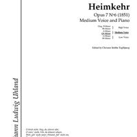 Heimkehr Op. 7 No. 6