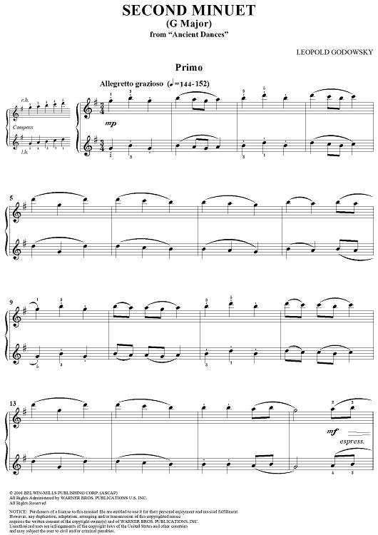 Second Minuet in G Major