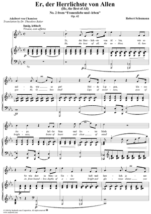 Frauenliebe und -leben (Song Cycle), Op. 42, No. 2 - Er, der Herrlichste  von Allen - No. 2 from "Frauenliebe und -leben" op. 42