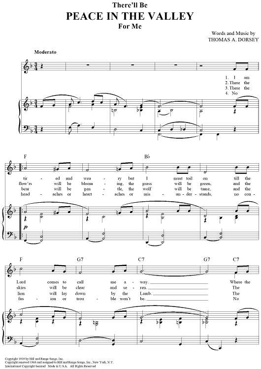 (There'll Be) Peace In The Valley (For Me)