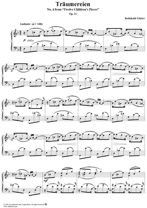 Träumereien - No. 4 from "Twelve Children's Pieces" Op. 31