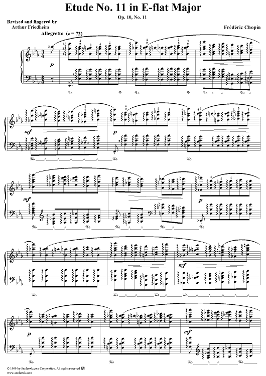 Etude Op. 10, No. 11 in E-flat Major