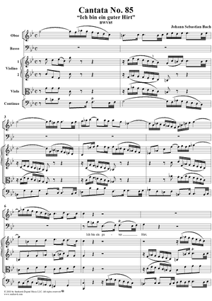 "Ich bin ein guter Hirt" from Cantata No. 85, BWV85