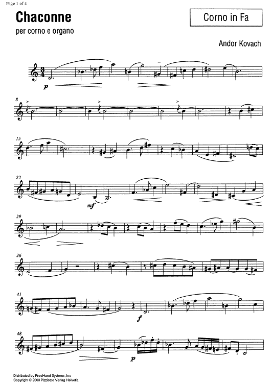 Chaconne - Horn in F
