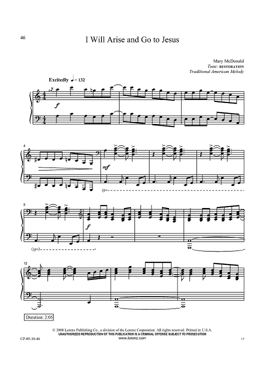 I Will Arise and Go to Jesus