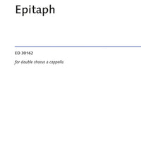 Epitaph - Choral Score