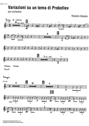 Variazioni su un tema di Prokofiev - Trumpet in C