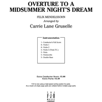 Overture to a Midsummer Night's Dream - Score