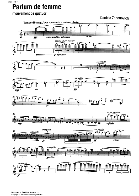 Parfum de femme - Violin 1